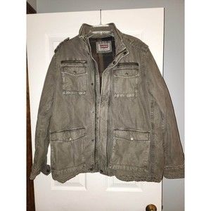 LEVIS Green Military Trucker Coat‎ XL